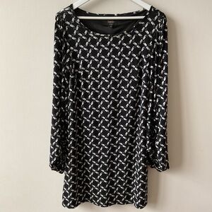 Laundry By Shelli Segal Black and White Geometric Dress Size 8